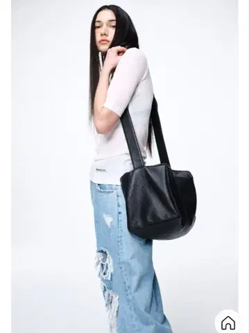 하자품 마르디메크르디 가죽 숄더백 블랙