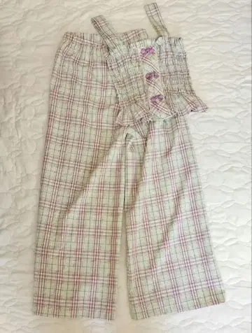 구제 체크 무늬 셋업