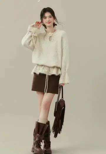 인기 겨울 루즈핏 니트 외출 모임 데이트에 딱