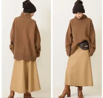 두지엠 클라세 CINOH 터틀넥 니트 브라운