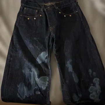 리메이크 배기 리지드 데님