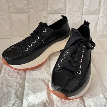 누벨 보 릴랙스 통굽 캐주얼 스니커즈 블랙 23cm