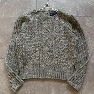 엠즈 그레이시 케이블 니트 알파카 스팽글 그레이 38