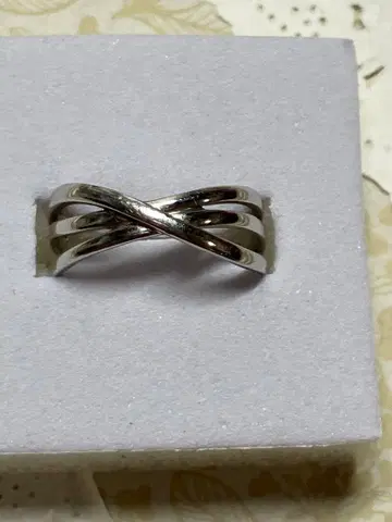 k10 화이트 골드 비금속 반지 9호