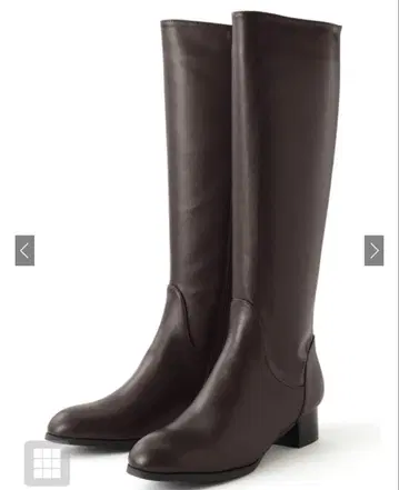 다크 브라운 롱 부츠 사이드 지퍼 부착