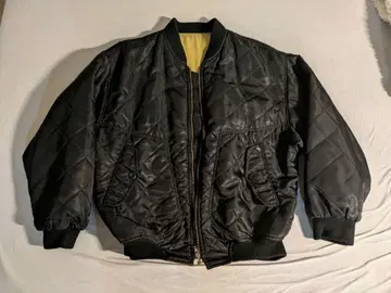 NEWMAN MA-1 자켓 프랑스제 퀼팅 블랙 빈티지