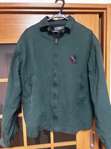 자수 원포인트 지퍼 자켓