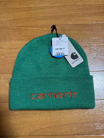 carhartt 그린 컬러 니트 모자 택 포함 새상품