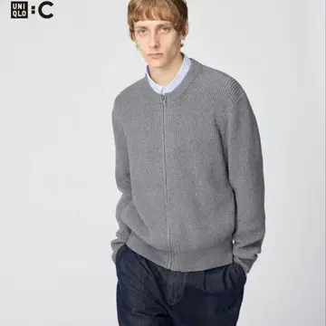 UNIQLO C 크루넥 풀 집업 가디건