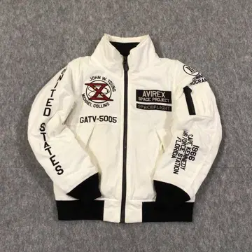 AVIREX MA-1 플라이트 자켓 GT-10 화이트 짧은 기장 M