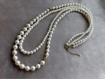 키스카 펄 투웨이 롱 목걸이 일본제