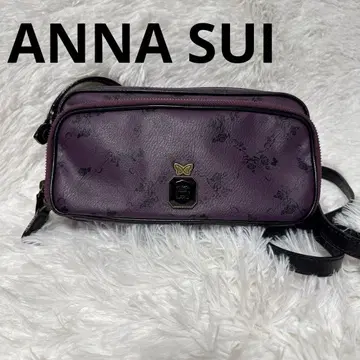 [새상품급] ANNA SUI 검은 장미 퍼플 숄더백 안나수이 사선 가케