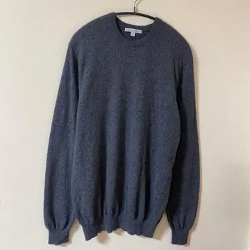 유니클로 캐시미어 100% 니트 스웨터 L 차콜 그레이 남성용