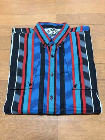 스트라이프 긴팔 셔츠 빈티지 레트로 앤티크 구제 의류