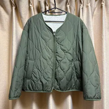 [클리닝 완료] mystic 리버서블 퀼팅 자켓 블루종