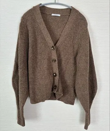 JOURNAL STANDARD 슬리브 컨셔스 아제 V넥 가디건