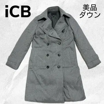 [ 새상품급 ] iCB 심리스 다운 코트 트렌치코트 그레이