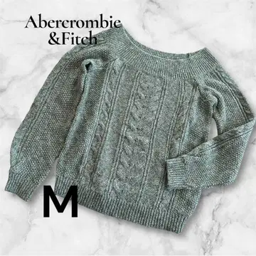 [ 오프숄더 ] Abercrombie & Fitch 그린 M 케이블