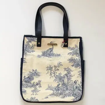 새상품 ABISTE 아비스테 토트백 내추럴 x 네이비 새 패턴