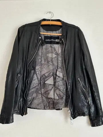 giorgio brato 블랙 가죽 싱글 라이더 자켓