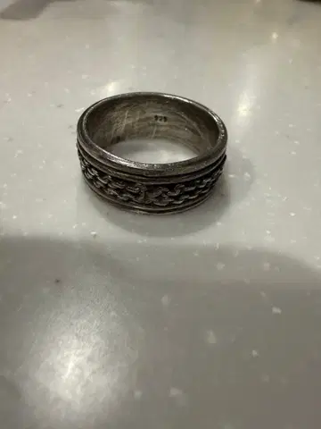 실버 925 뜨개질 무늬 반지