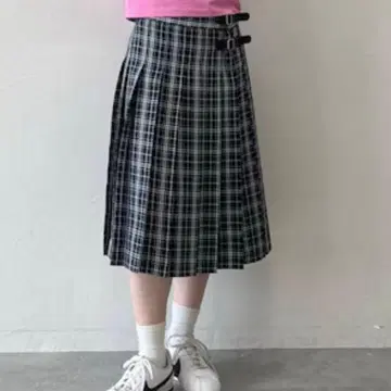 3.3 필드 트립 체크 플리츠 스커트