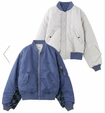 X-girl 리버서블 아우터 MA-1 네이비&화이트 S사이즈