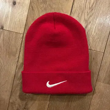 NIKE 니트 모자 빨간색 비니