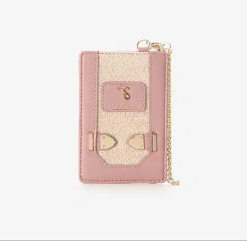 SAMANTHAVEGA 파나마풍 벨트 금장 장식 패스 케이스 핑크