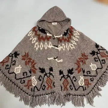 미착용! GRACE CONTINENTAL 프린지 부착 판초