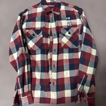 HIDE AND SEEK 플란넬 셔츠 빨파 체크
