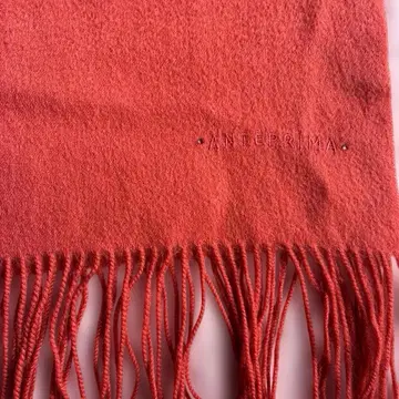 ANTEPRIMA 오렌지 계열 프린지 대형 캐시미어 스톨/숄 새상품급