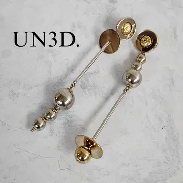 UN3D 턴 오버 귀걸이 비대칭 빅 사이즈 귀걸이 실버 골드