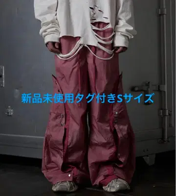 grancy 버튼 레이어드 디자인 나일론 팬츠