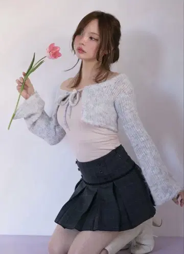 andmary Tina 니트 세트 그레이