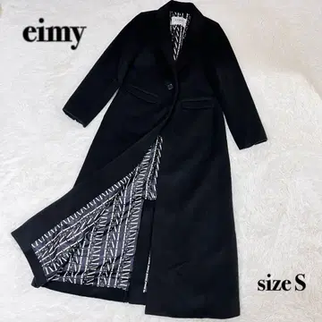 eimy istoire 에이미 이스트 월 롱 슬림 코트 블랙 S