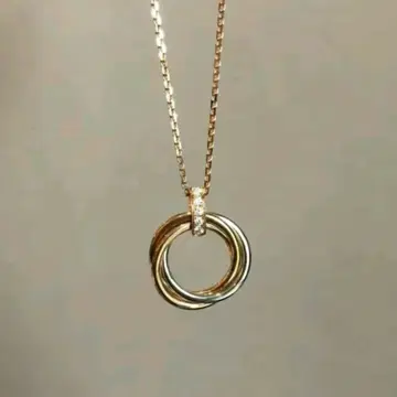 쓰리 컬러 골드 목걸이 트리니티
