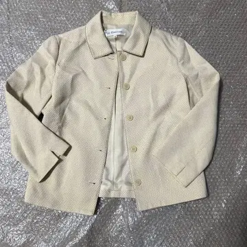 Lui Chantant 아이보리 도트 자켓 36 S 수트 레트로