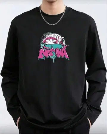 다가시카시마시노 우타 나나쿠사 나즈나 긴팔 T셔츠