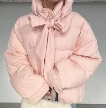 LILYBROWN 릴리 브라운 Recycle 보타이 리본 다운 자켓