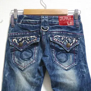 RED PEPPER 25 플레어 데님 부츠컷 Y2K 데미지 가공