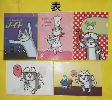 일하는 고양이 A5 미니 클리어 파일 5종 세트