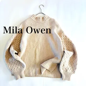 미라 오웬 니트 풀오버 허니컴 슬리브 니트