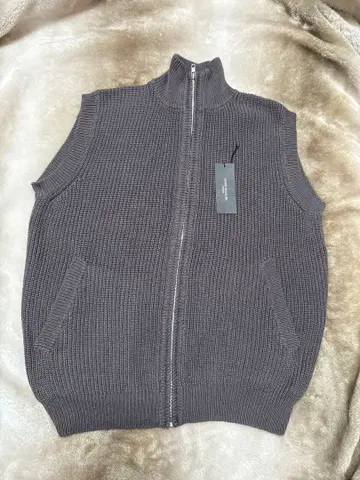 LOUIS CHAVLON 남성용 그레이 니트 베스트 M 사이즈