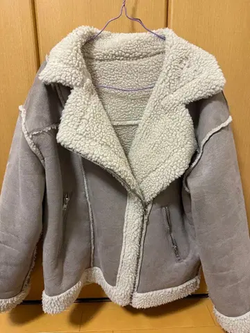 그레이 보아 라이닝 쉘파 자켓