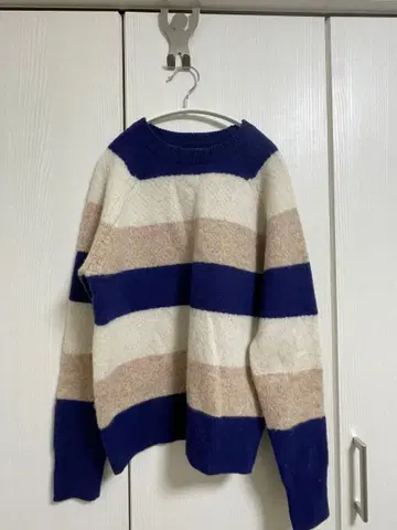 BEAMS BOY 멀티 보더 니트 램스울 FREE