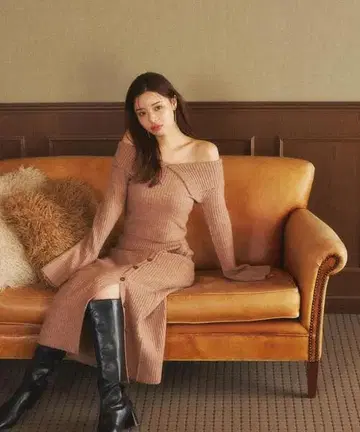 미사용 새상품 빅칼라 니트 SET UP