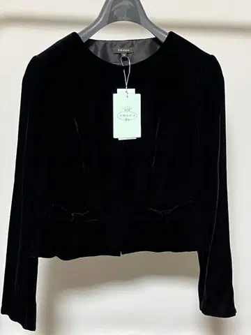 미사용 새상품 TOCCA 토카 벨벳 자켓 볼레로 블랙 0 사이즈