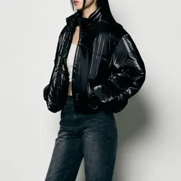 LEATHERY 크롭 다운 자켓 MUSINSA