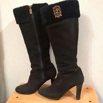 BRUNOMAGLI 블루노마리 스웨이드 롱 부츠 36